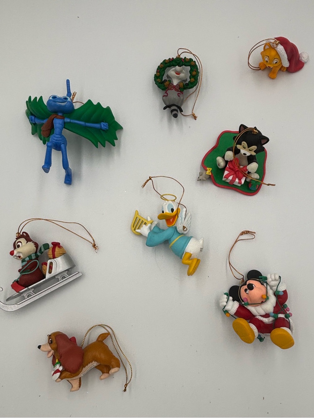 Lot of 8 Grolier Disney Christmas Magic Ornaments with Boxes